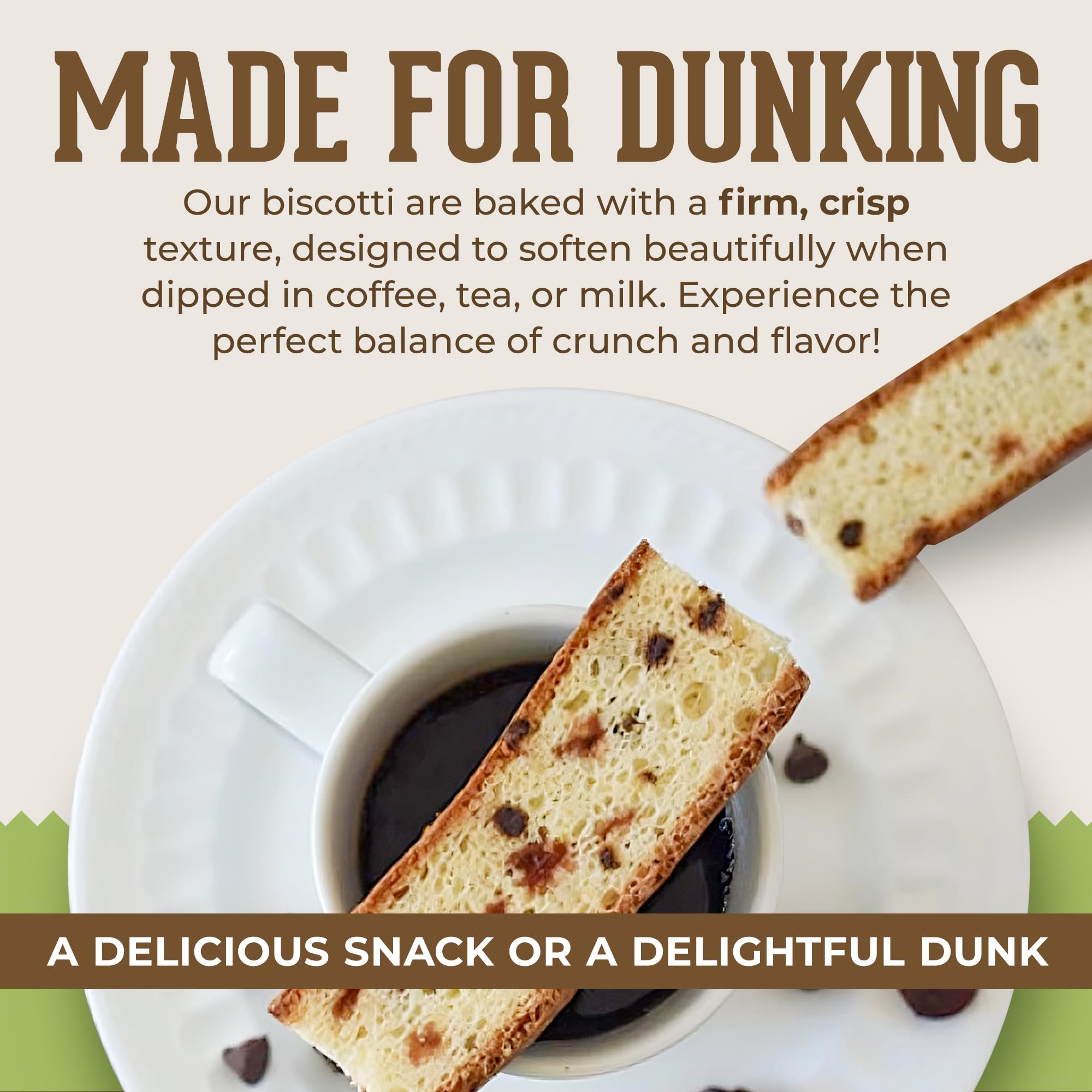 DIJAS Natural Foods, Individually Wrapped Fat Free Biscotti Cookie, All Natural Preservative Free Ingredients, Delicious Low Calorie Snack (Raisin