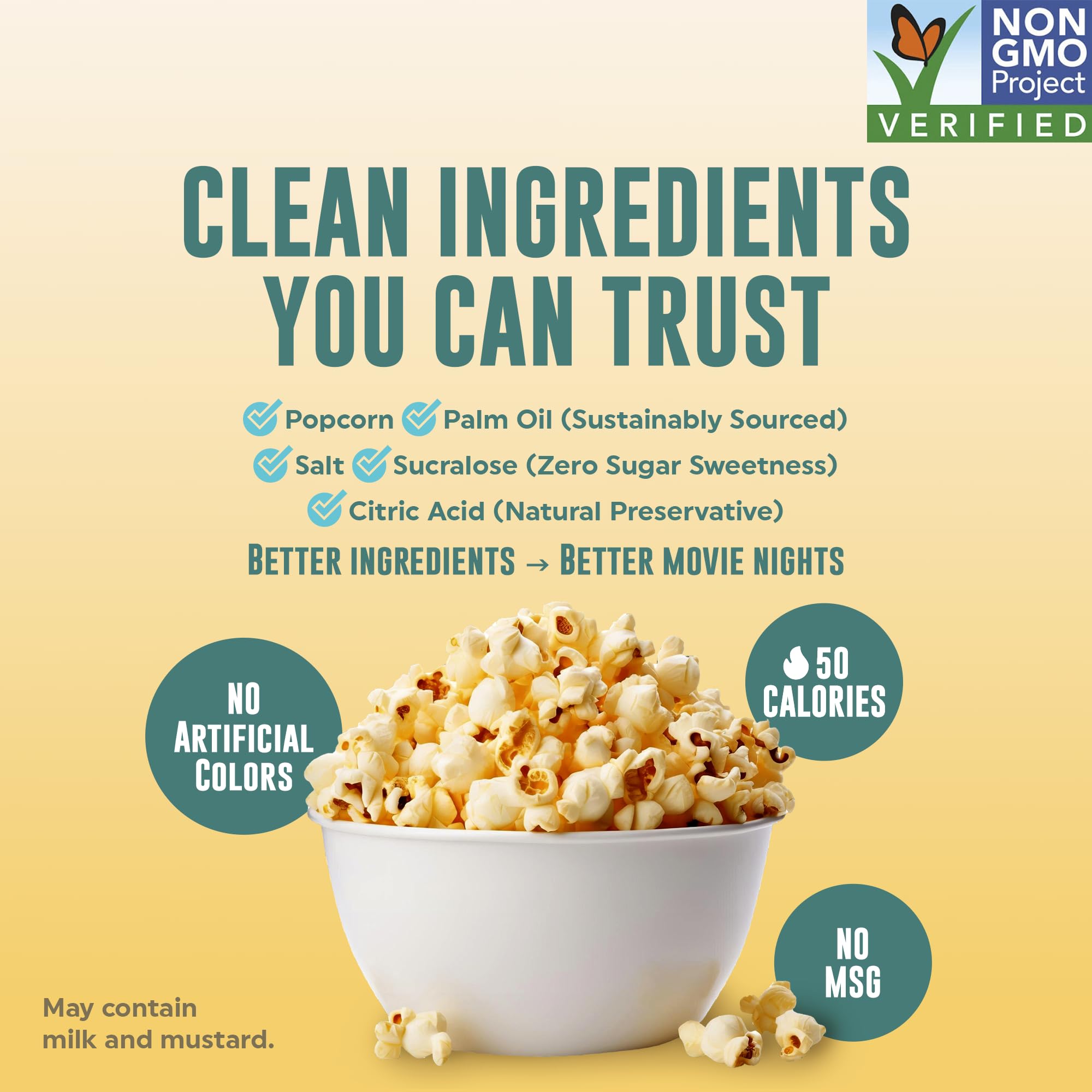 POPFULLY 94% Fat Free Popcorn Fully Pops, Sharing Bags, Light Butter Flavor, Big Pop, Micro Popcorn Bags, 3-Pack