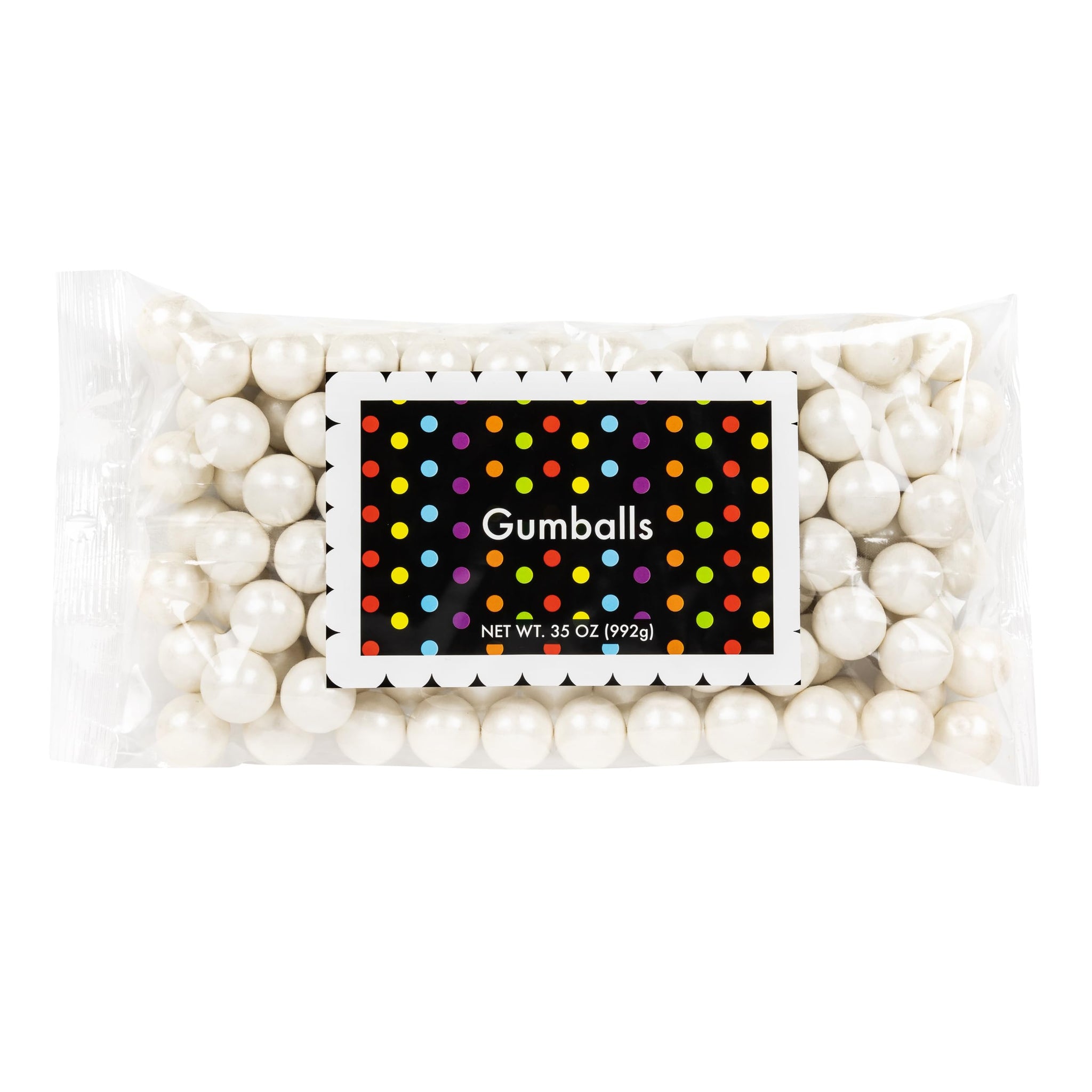 Amusemints Gumballs - Shimmer White | 2+ Pound Bag | 1 Inch Gumballs | Great for Machine Refill |