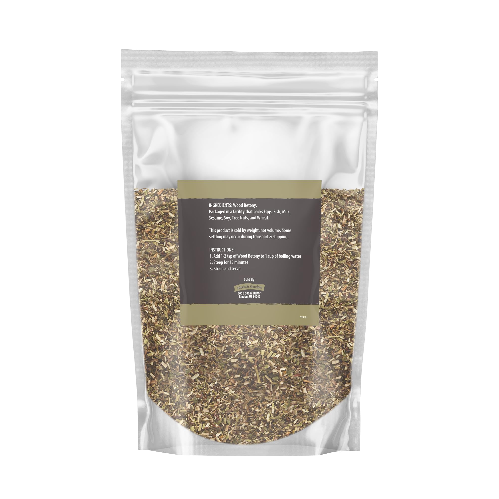 Birch & Meadow 4 oz of Wood Betony, Cut & Sifted, Non GMO