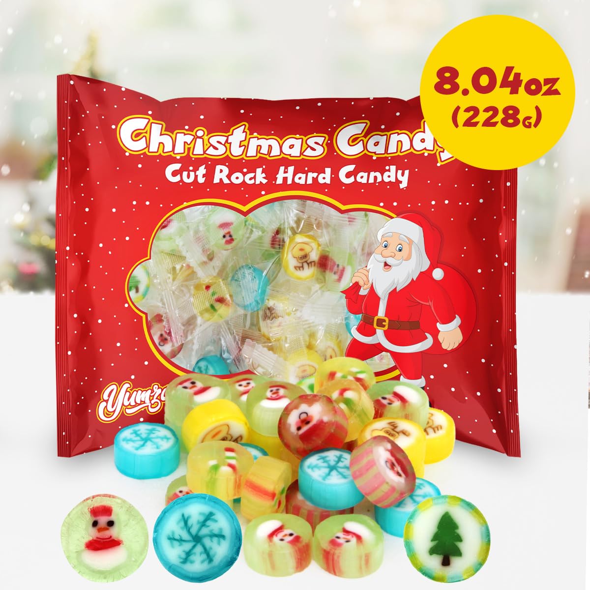 Christmas Candy Stocking Stuffers, Cut Rack Hard Candy, Old Fashioned Christmas Candy, Delicious Christmas Hard Candy Treats Perfect Traditional