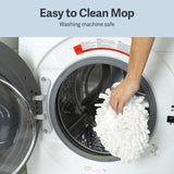 Casabella Clean Water Spin Mop with 2-Bucket System, Spin Mop and Mopping Bucket Set with Refill, Blue/White
