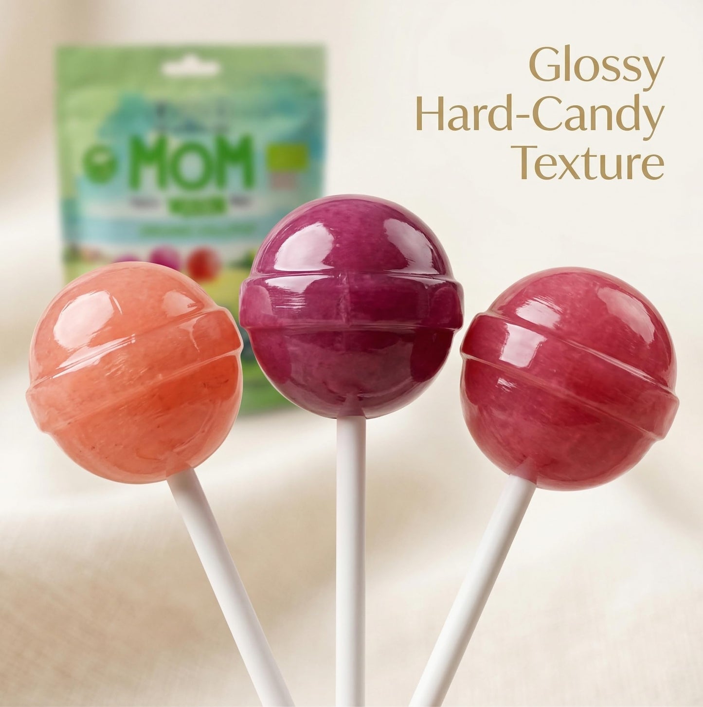 UNIQBITE Organic Lollipops, Vegan Gluten Free Pops with Strawberry Blueberry Watermelon Fruit Flavors, Natural Dye Free Suckers, Individually Wrapped