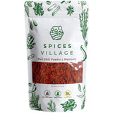Spices Village Red Chili Powder, Medium Hot Ground Red Peppers for Cooking, 8 oz, Kosher Certified, Indian Chili Seasoning, Gluten Free, Non GMO