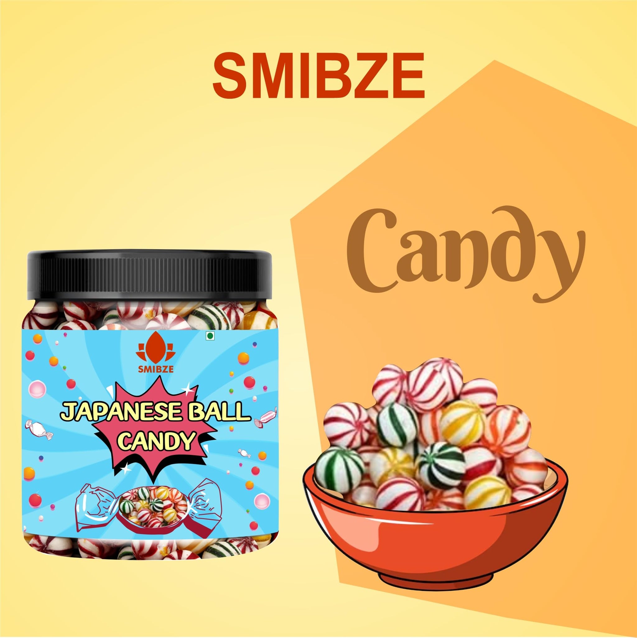 SMIBZE Natural Japanese Ball Candy 100 GM (Pack of 1) SMIBZE