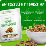 Organic Walnuts Unsalted 2 Pack (2LBS/16oz bags) Natural Shelled Walnut Halves & Pieces | Raw Organic Walnuts | Unsalted For Snacking, Baking, Topping