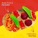 Raindrops Mini Gummy Taco Candy - 1.8 Oz (Pack of 1) - Unique Taco-Shaped Gummy Candy - Fun Gummy Candy Snacks - Perfect for Parties, Gifts