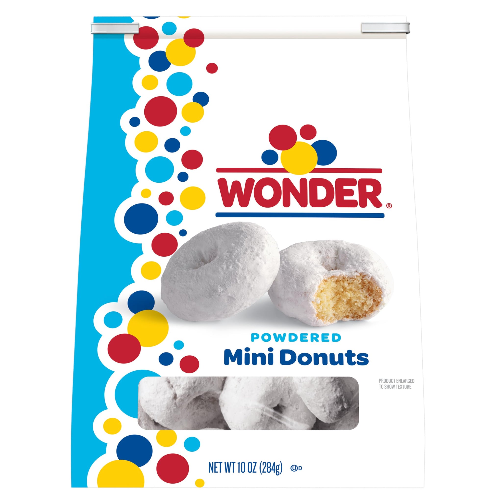 Wonder Powdered Mini Donuts, Shareable Powdered Donuts, 10 oz Bag
