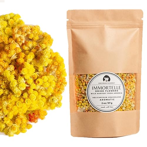 Immortelle (Helichrysum Graveolens) 2 OZ (57g) Loose Herbal Tea | Wild-Harvested from the Mountains of Armenia | Naturally Sourced with Rich Aroma