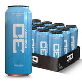 3D Sugar Free Energy Drink, Blueberry Mist, 16oz Cans, 12 Pack