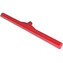 SPARTA 4156805 Plastic Floor Squeegee, Shower Squeegee With Double Foam For Window, Glass, Shower Door, Floor, Windshield, 24 Inches, Red, (Pack of 6)