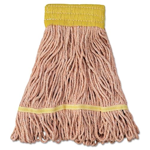 Boardwalk Super Loop Wet Mop Head, Cotton/synthetic Fiber, 5" Headband, Small Size, Orange, 12/carton