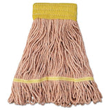 Boardwalk Super Loop Wet Mop Head, Cotton/synthetic Fiber, 5" Headband, Small Size, Orange, 12/carton