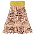 Boardwalk Super Loop Wet Mop Head, Cotton/synthetic Fiber, 5" Headband, Small Size, Orange, 12/carton