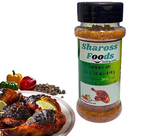 Shaross Foods Jamaican Jerk Seasoning, Dry Rub, 2.0 Oz, Authentic Jamaican