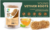 Vetiver Root/Dried Khus-Khus/Vetiveria Zizanioides (50 Grams), Young Roots Not Aged Matured Roots, Natural Herbal Coolant - Way4Organic (1 Pack)