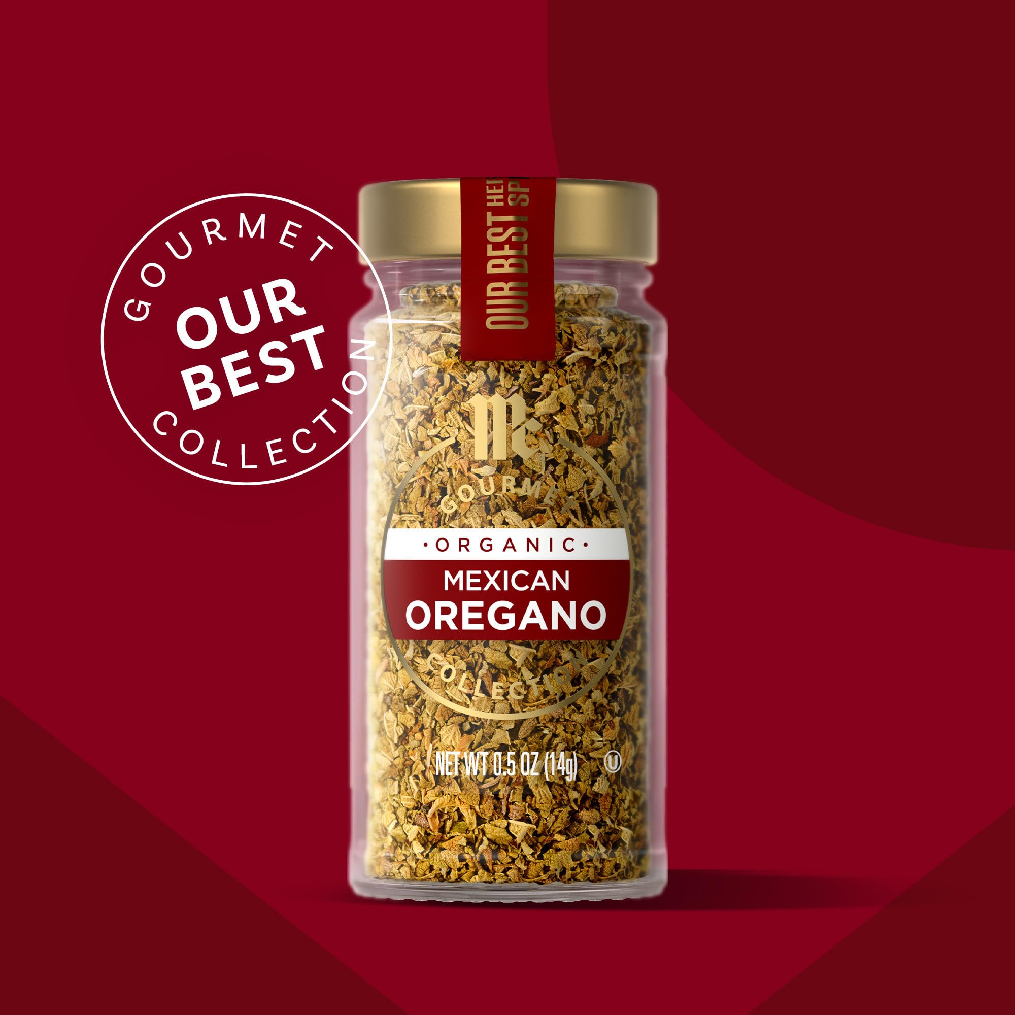 McCormick Gourmet Collection Mexican Oregano, Organic, Non GMO, Kosher, Our Best Herbs & Spices, Peppery Bite & Lemony Finish, Enhance Tex-Mex, Salsa