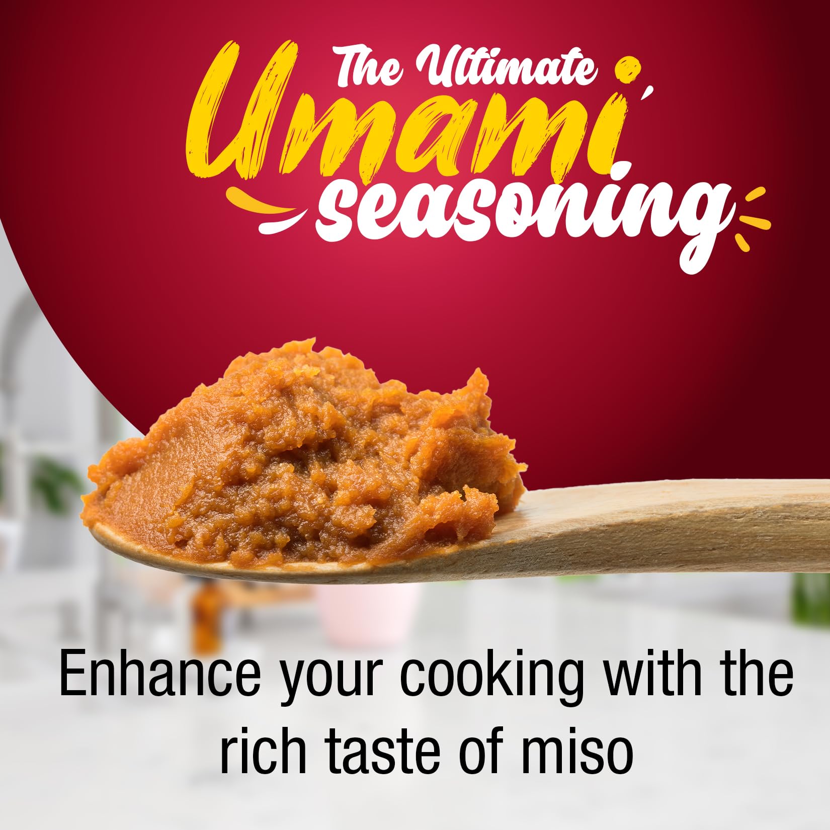 Fusion Select Organic Red Miso Paste - Made of Fermented Soy Bean & Rice - Savory Japanese Seasoning For Cooking Soup Base, Broth, Stew, Salad