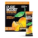 Pureboost Sugar-Free Immune Clean Energy Booster, Tangerine Twist 30 Count, Refreshing Energy Drink Mix and Immunity Supplement with Elderberry, 1,200