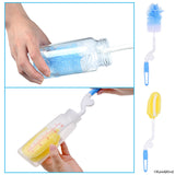 Baby Bottle Cleaning Kit - Set of 9 Cleaning Brushes for Cleaning Baby Milk/Water Bottles, Nipples, Caps, Straws, Tubes, etc. - Makes Your Bottle