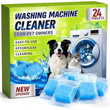 Enzyme Washing Machine Cleaner Tablets for Pet Owners, [2X Power] Washer Cleaner Pet Odor Remover, Deep Clean Washing Machine Pet Hair Remover
