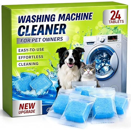 Enzyme Washing Machine Cleaner Tablets for Pet Owners, [2X Power] Washer Cleaner Pet Odor Remover, Deep Clean Washing Machine Pet Hair Remover