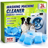 Enzyme Washing Machine Cleaner Tablets for Pet Owners, [2X Power] Washer Cleaner Pet Odor Remover, Deep Clean Washing Machine Pet Hair Remover