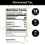 Buddha Teas - Organic Wormwood Tea - Herbal Tea - For Health & Wellbeing - With Antioxidants & Minerals - Clean Ingredients - Caffeine Free - OU