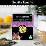 Buddha Teas - Alfalfa Leaf Tea - Herbal Tea - For Health & Wellbeing - With Vitamins, Minerals & Antioxidants - Clean Ingredients - Caffeine Free - OU