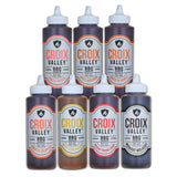 Croix Valley Foundry Series BBQ Sauce Variety Pack - 7 Pack (11 oz Squeeze Bottles) - Assorted Flavors - Gluten-Free, No MSG - BBQ Sauces