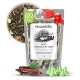 Nelson's Tea - Mint Chocolate Chip - Black Loose Leaf Tea - Pu-erh black tea, spearmint leaf, carob bean pods, mint chocolate chips, and natural