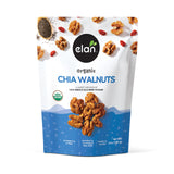 Elan Organic Chia Walnuts, 4.5 oz, Non-GMO, Gluten-Free, Vegan, Kosher, Healthy Snacks, Glazed Nuts with Chia Seeds, Goji Berry Powder & Himalayan