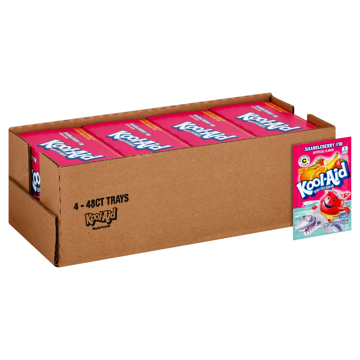 Kool-Aid Unsweetened Caffeine Free Strawberry Orange Punch Zero Calories Powdered Drink Mix 192 Count Pitcher Packets
