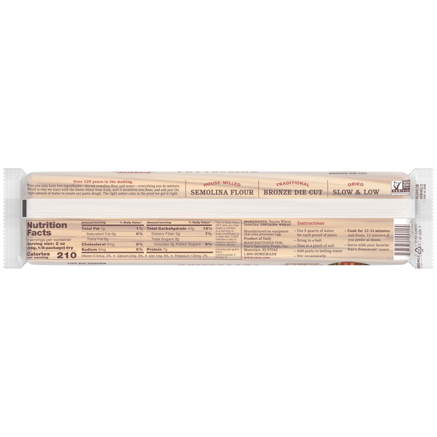 Rao's Homemade Fettuccine Pasta, 16 oz