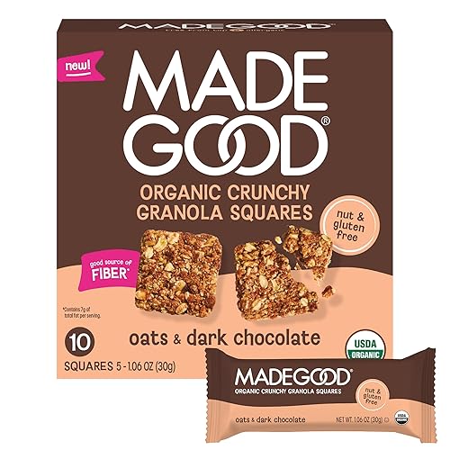 MadeGood Oats & Dark Chocolate Crunchy Granola Squares (5 Count)