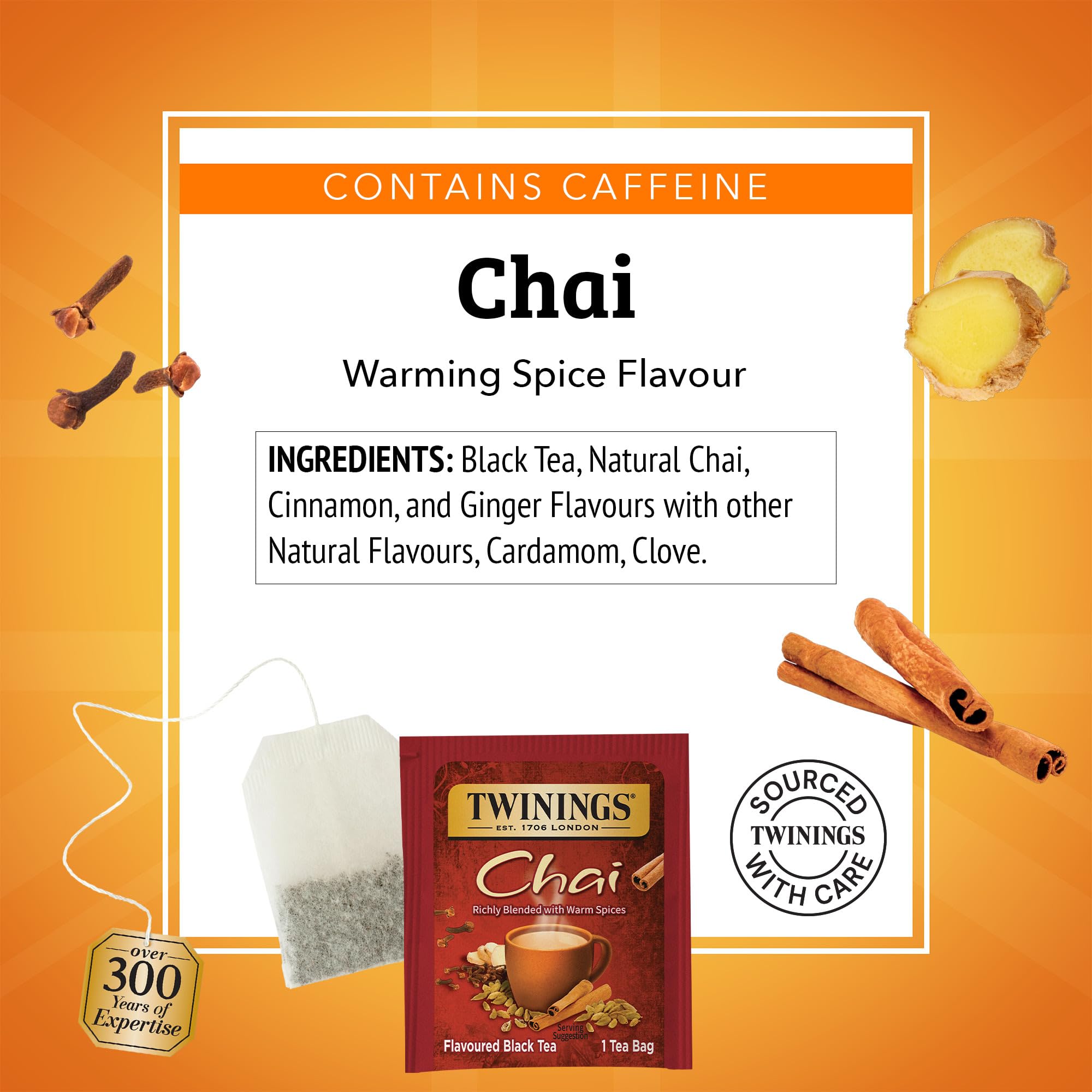 Twinings of London Chai Tea Bags, 25 Count