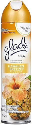 Glade Aerosol Room Spray, Air Freshener, Hawaiian Breeze, 8 Oz(pack of 4)