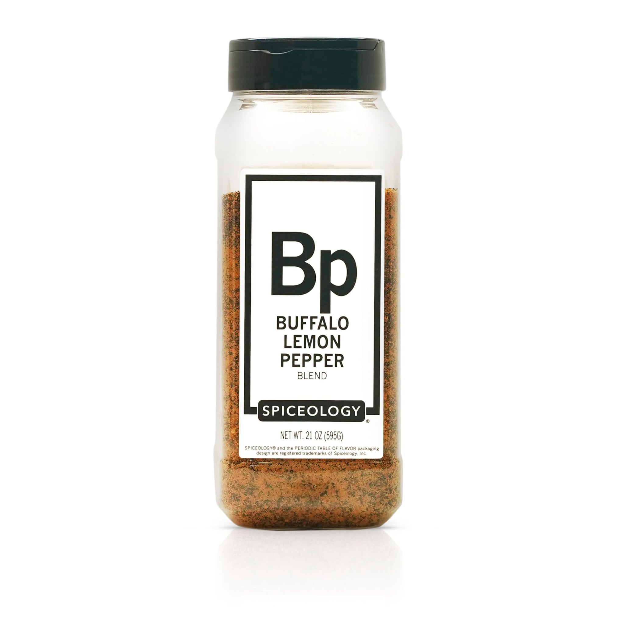 Spiceology - Buffalo Lemon Pepper Seasoning - Spicy & Tangy Spice Blend with Cracked Black Pepper, Lemon Peel, Garlic & Cayenne - Ideal for Chicken
