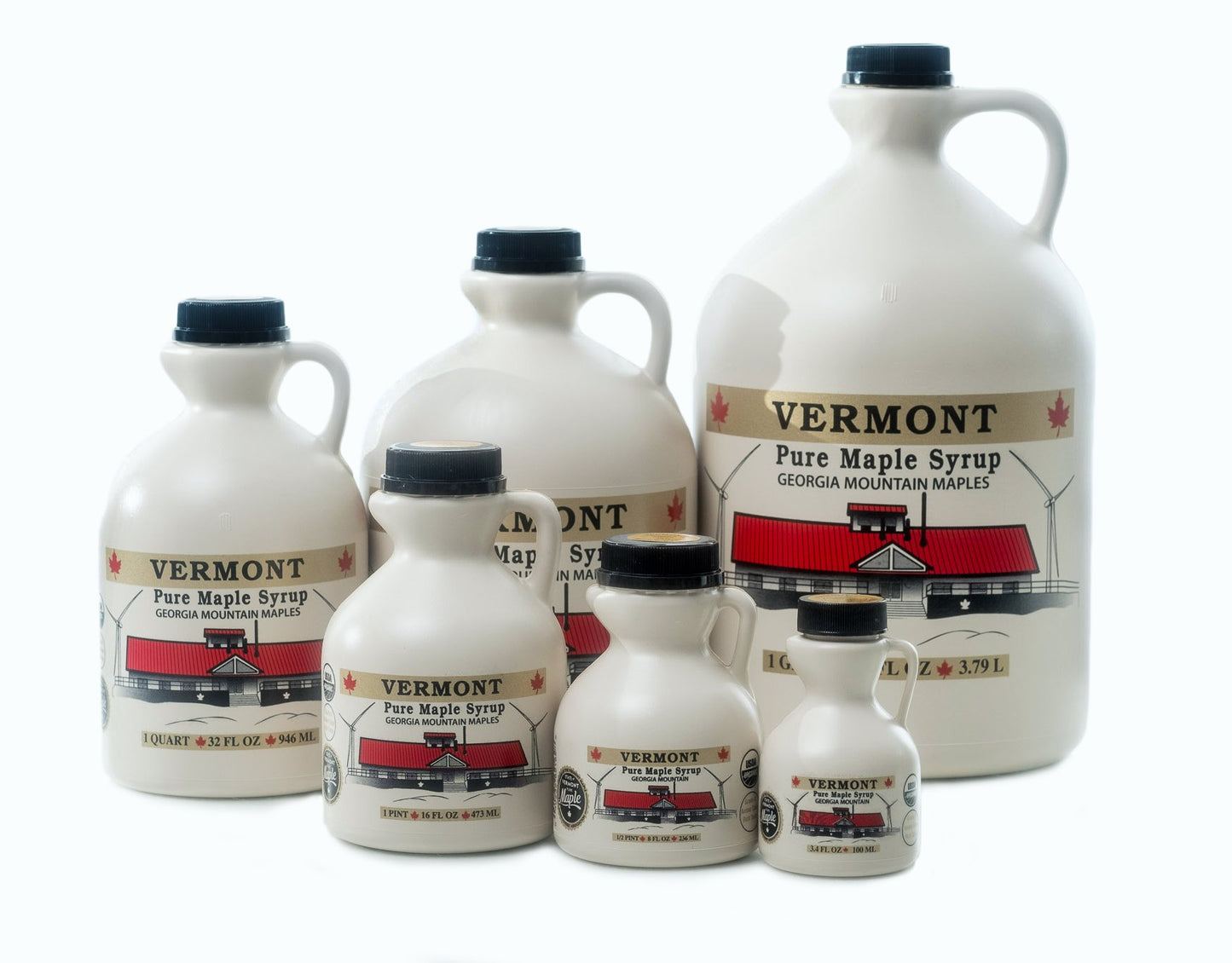 Georgia Mountain Maples of Vermont, Organic Maple Syrup, Amber Color Rich Taste, 32 Ounce