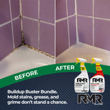 RMR Grime To Shine System - Tub & Tile Stain Remover + Ready to Use Degreaser, 2-Step Bathroom and Surface Cleaning Bundle for Tile, Grout, Shower