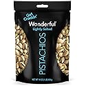 Wonderful Pistachios In Shell, Lightly Salted Nuts, 16 Ounce Resealable Bag, Protein Snacks, Gluten Free, Healthy Food, Office Snacks