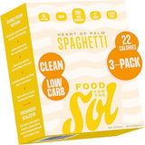 Food for the Sol Hearts of Palm Pasta (3-Pack) - Vegan, Al Dente Low Carb Spaghetti Noodles - Clean, Delicious Plant Based Vegetable Spaghetti