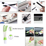 Window Groove Cleaning Brush Set Magic Gap Cleaner Tool Hand-held 12Pcs Professional Blinds Slot Duster Kit Sliding Door Corner/Shutter/Curtain/Car