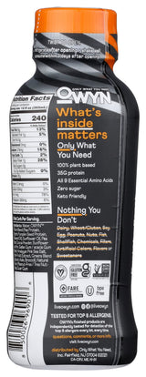 Owyn No Nut Butter Cup Pro Elite Plant Protein Shake, 12 FZ