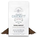 Crockett Dark Roast Ground Coffee - Bold Dark Roast Ground Coffee with Full-Bodied Flavor, Smooth Finish & No Bitterness - Perfect for Rich, Gritty