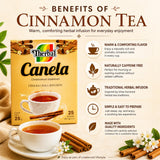 Té de Canela (Cinnamon Tea)25 tea bags - 100% Natural, Vegan - Premium Therbal Brand