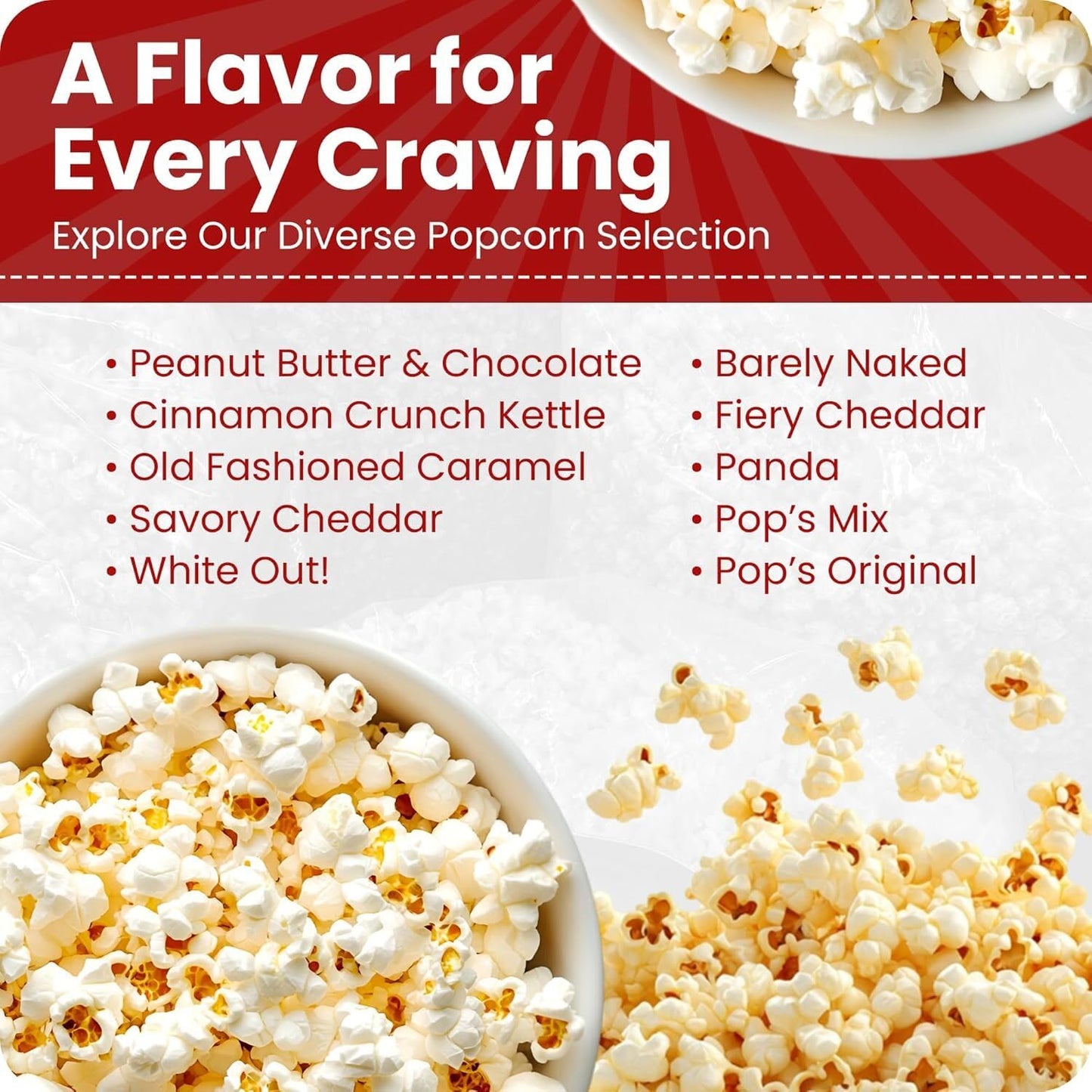 Pop's Kettle Korn- Pop's Mix| 12-Pack Pop's Mix- Gluten-Free, Whole Grain, Hand-Popped