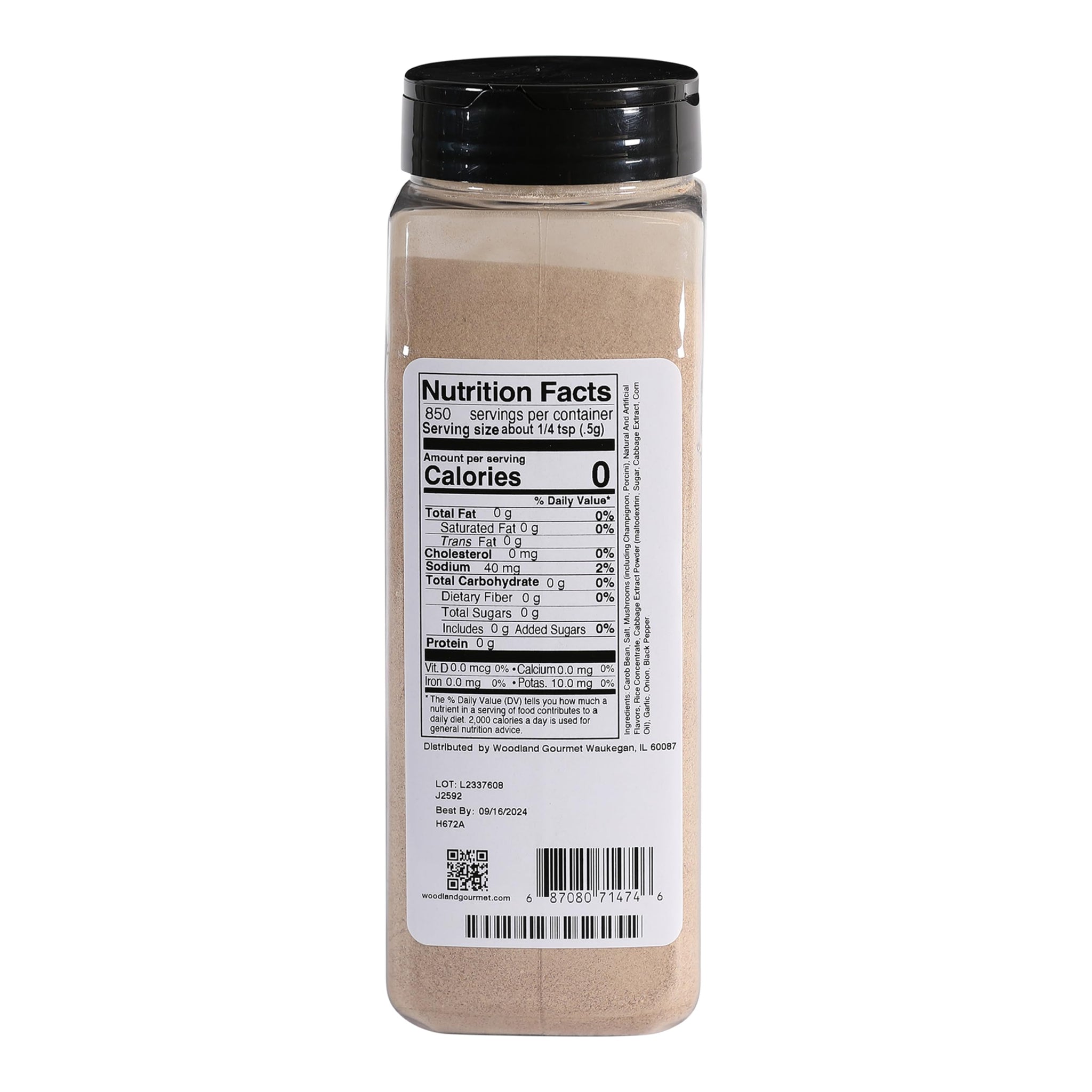 Truffle Dust Seasoning, 15 oz - Savory Truffle-Style Mushroom Umami Blend with Porcini, Garlic & Onion, Chef-Size Finishing Seasoning, by Woodland