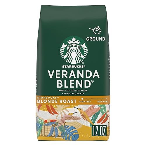 Starbucks Ground Coffee, Starbucks Blonde Roast Hot or Iced Coffee, Veranda Blend, 12 oz