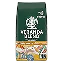 Starbucks Ground Coffee, Starbucks Blonde Roast Hot or Iced Coffee, Veranda Blend, 12 oz